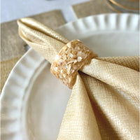 Marbled Pearl Napkin Ring, Set 4 - Ring Side View | Bone & Brass
