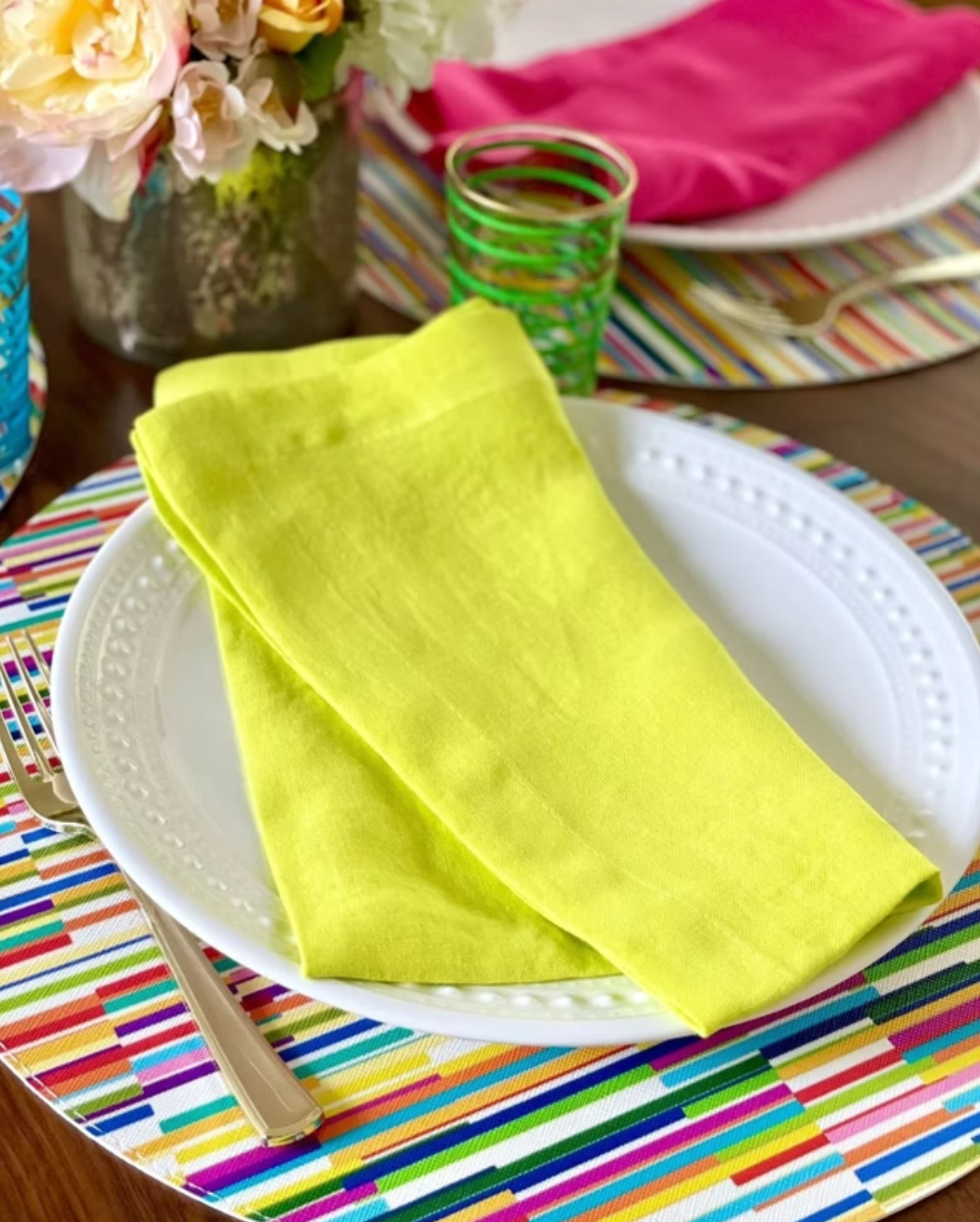 French Riviera Stonewashed Linen Napkins, Set of 4