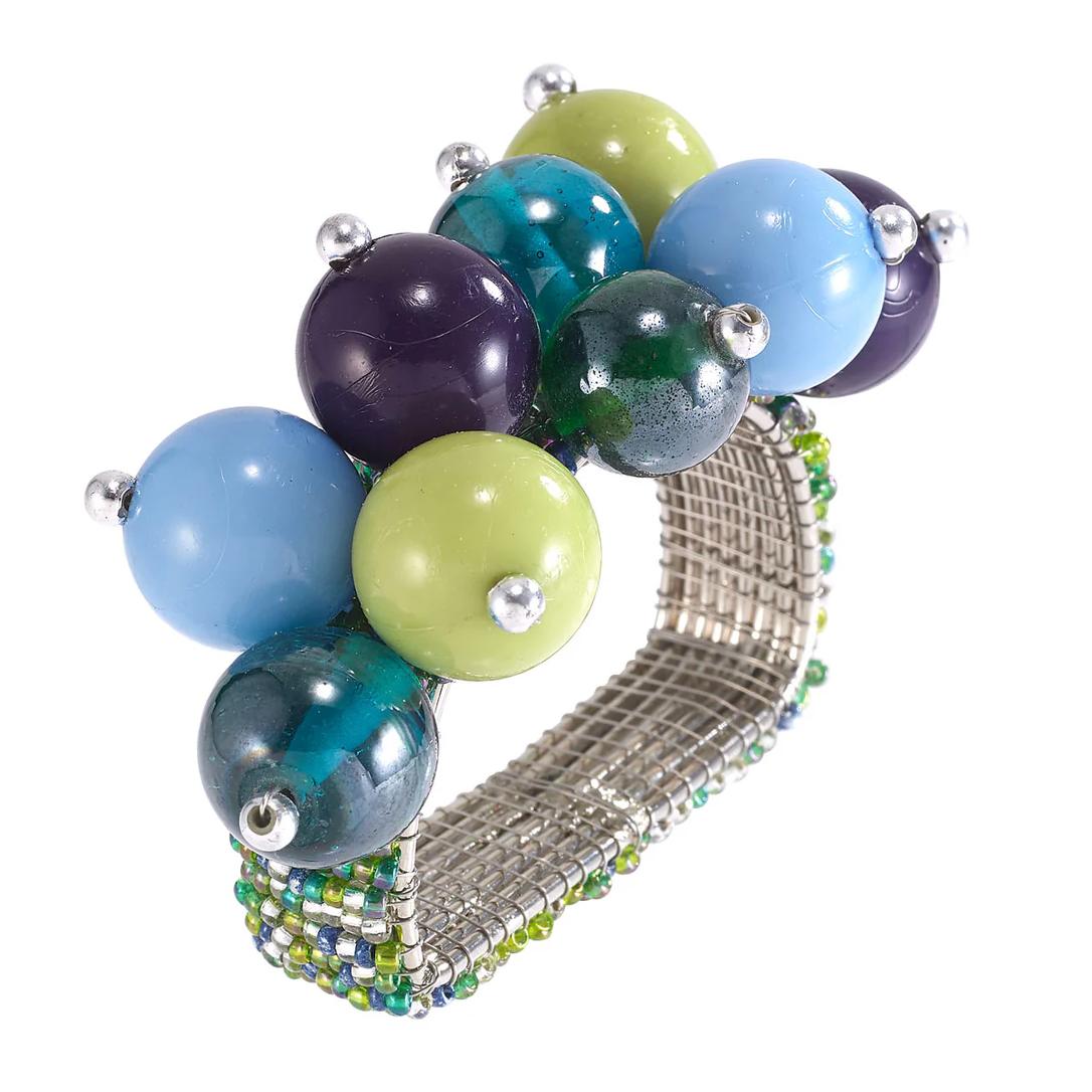 Jubilant Colorful Napkin Rings, Set 4 - Ring Close Up | Bone & Brass