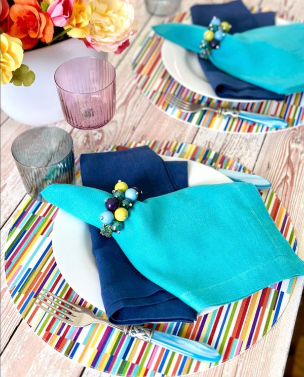 Jubilant Colorful Napkin Rings, Set of 4