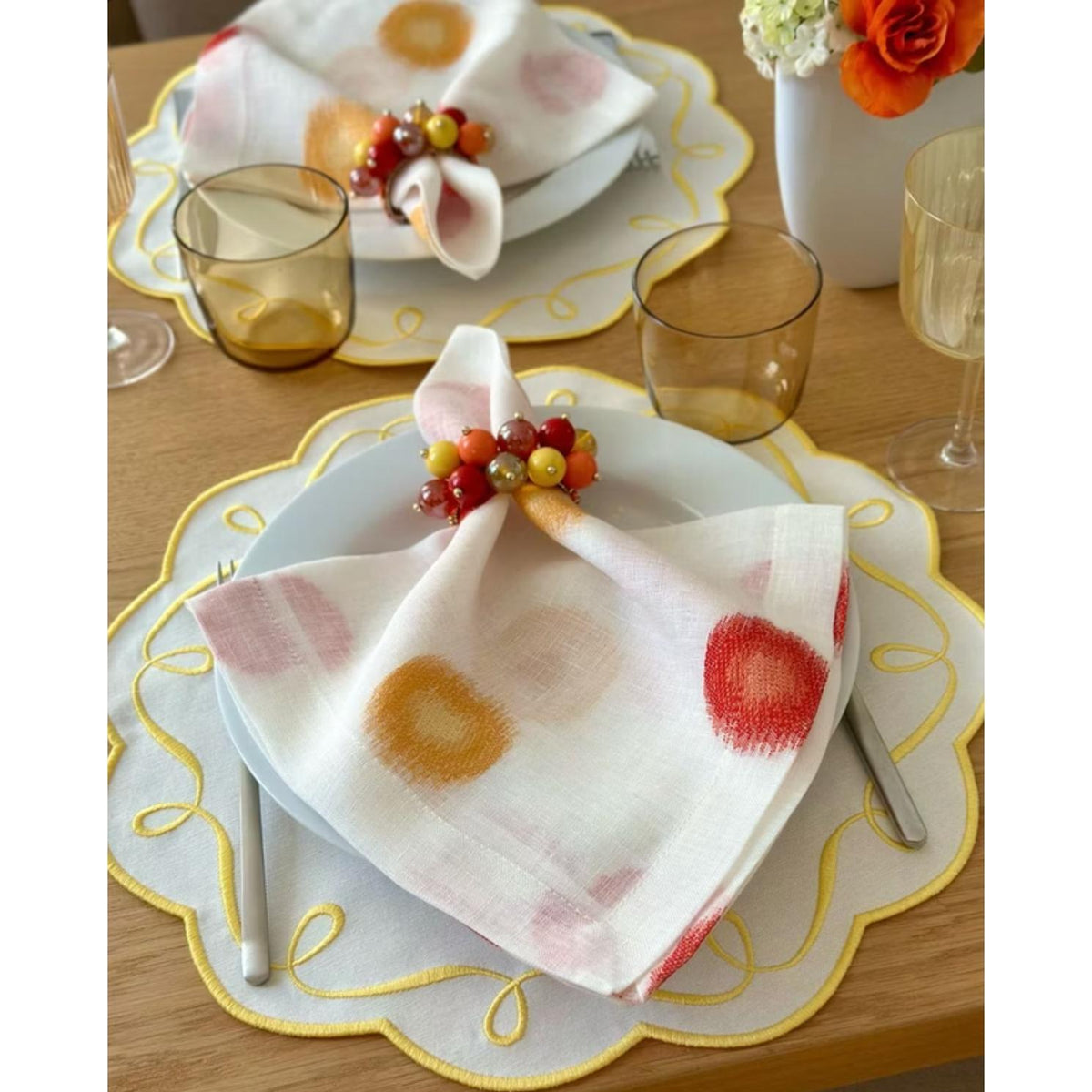 Jubilant Colorful Napkin Rings, Set 4 - Ring View | Bone & Brass