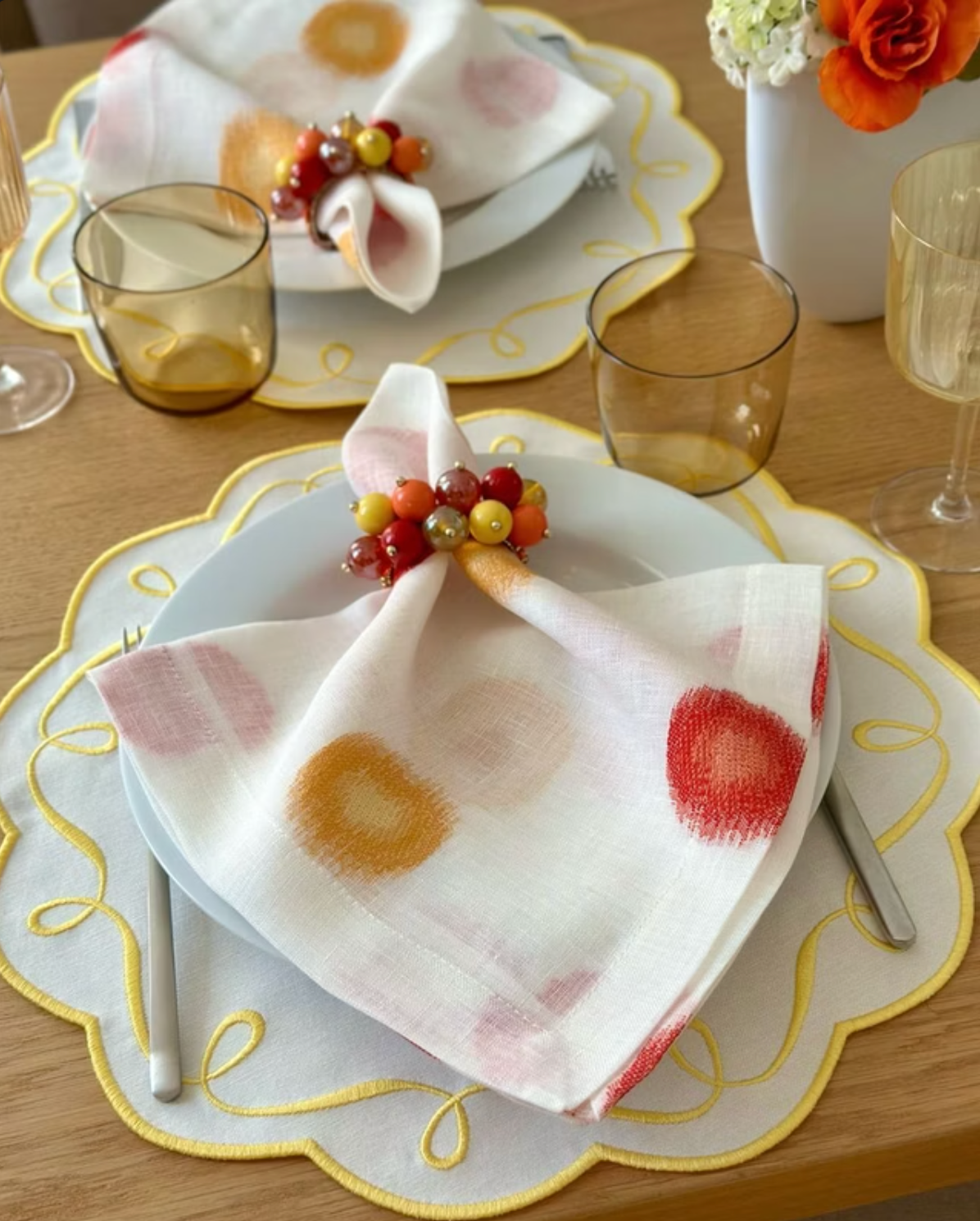 Jubilant Colorful Napkin Rings, Set of 4