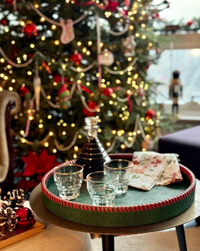 Holly Berry Metallic Gold Napkins, Set of 4