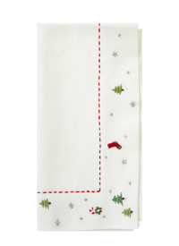 Jolly Days Embroidered Napkins, Set of 4
