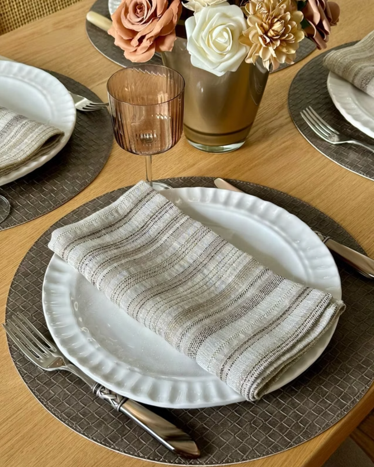 Tresse Round Placemats, Set of 4