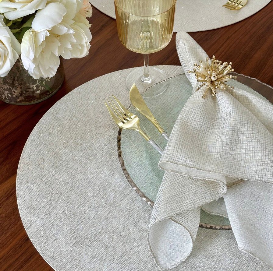Gem Luminous Round Placemats, Set of 4