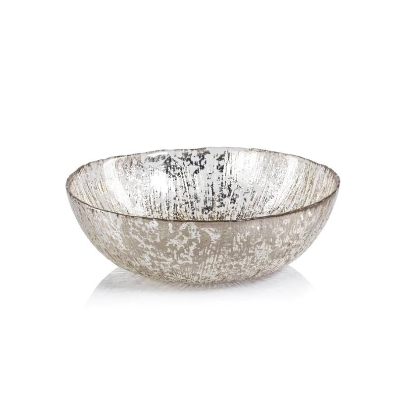 Luminara Golden Silver Fusion Deep Glass Bowls, Set 6 | Bone & Brass