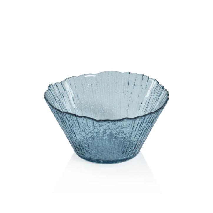 Icy Sapphire Blue Glass Bowls, Set 6 | Bone & Brass