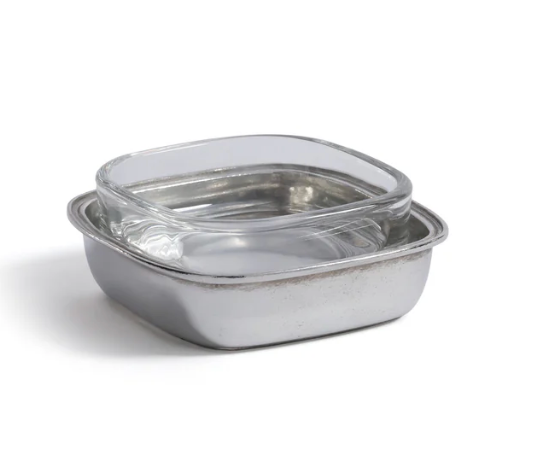 St. Moritz Pewter & Glass Single Condiment Set