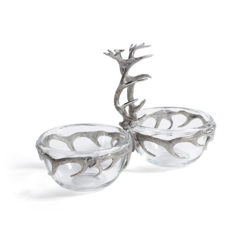 St. Anton Pewter & Glass Condiment Set | Bone & Brass
