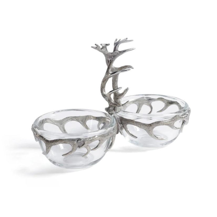 St. Anton Pewter & Glass Condiment Set | Bone & Brass