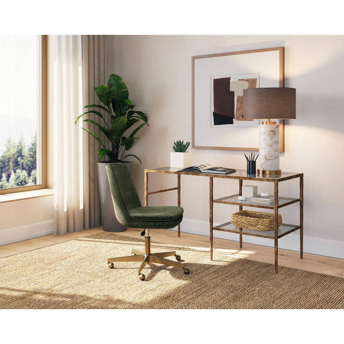 Apollolina Calcatta Marble Table Lamp - Lamp Detail | Bone & Brass