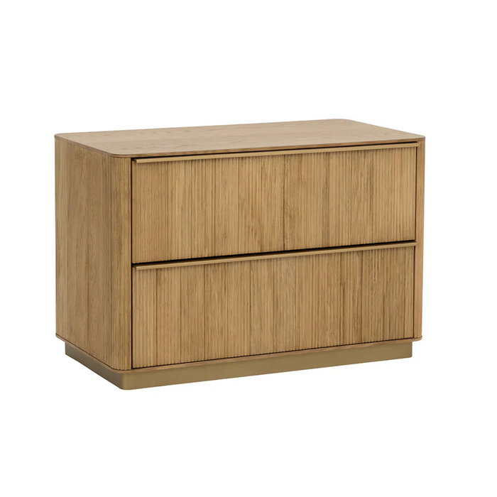 Kalla Large Rustic Oak Nightstand