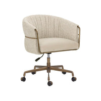 Olma Oatmeal & Bronze Office Chair | Bone & Brass