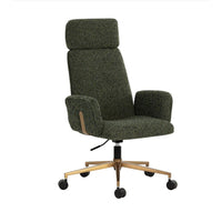 Kalev Forest Green Office Chair | Bone & Brass