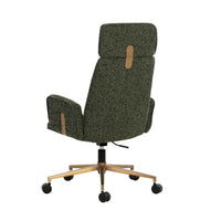 Kalev Forest Green Office Chair - Chair Side View | Bone & Brass