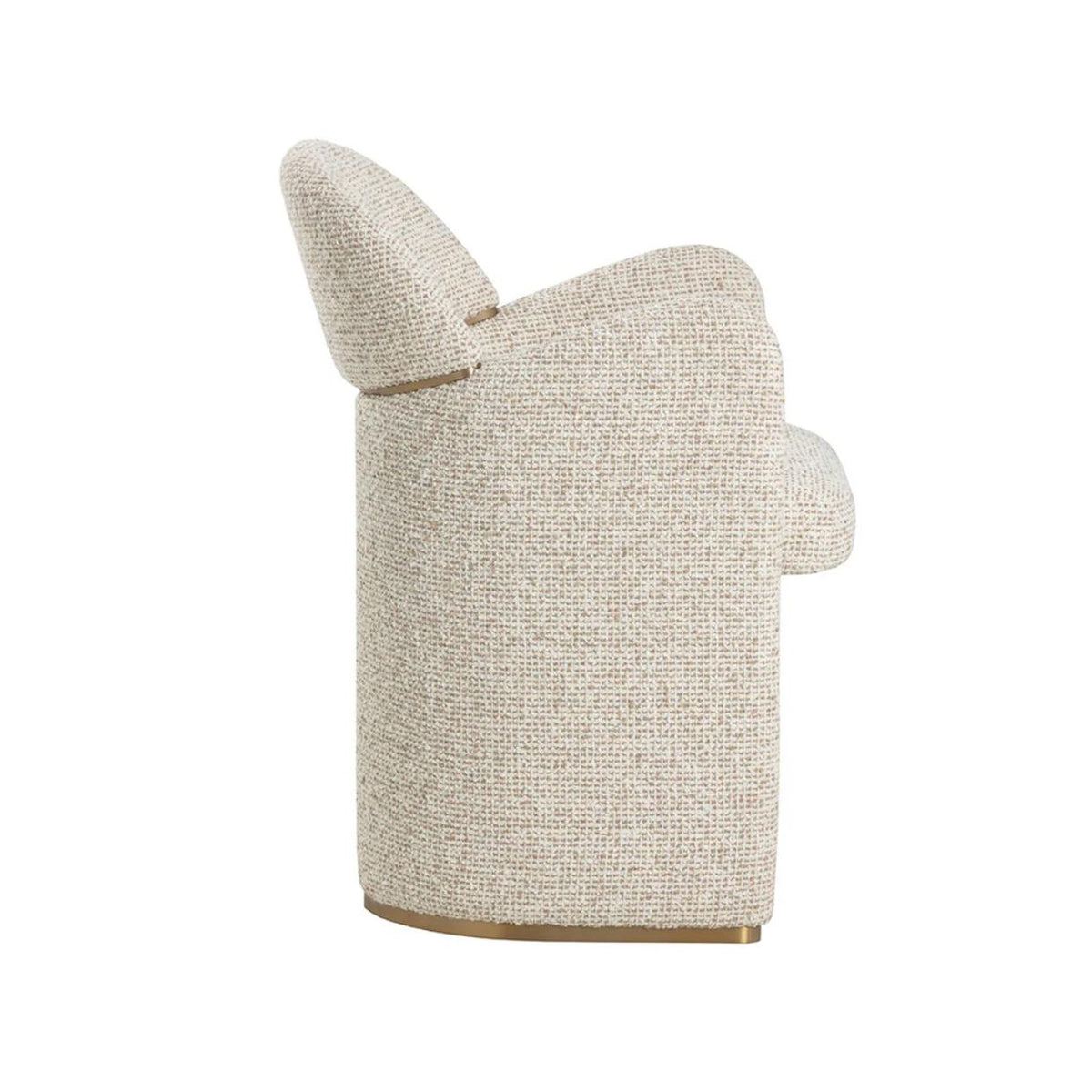 Snowden Ecru Dining Armchair - Chair View | Bone & Brass