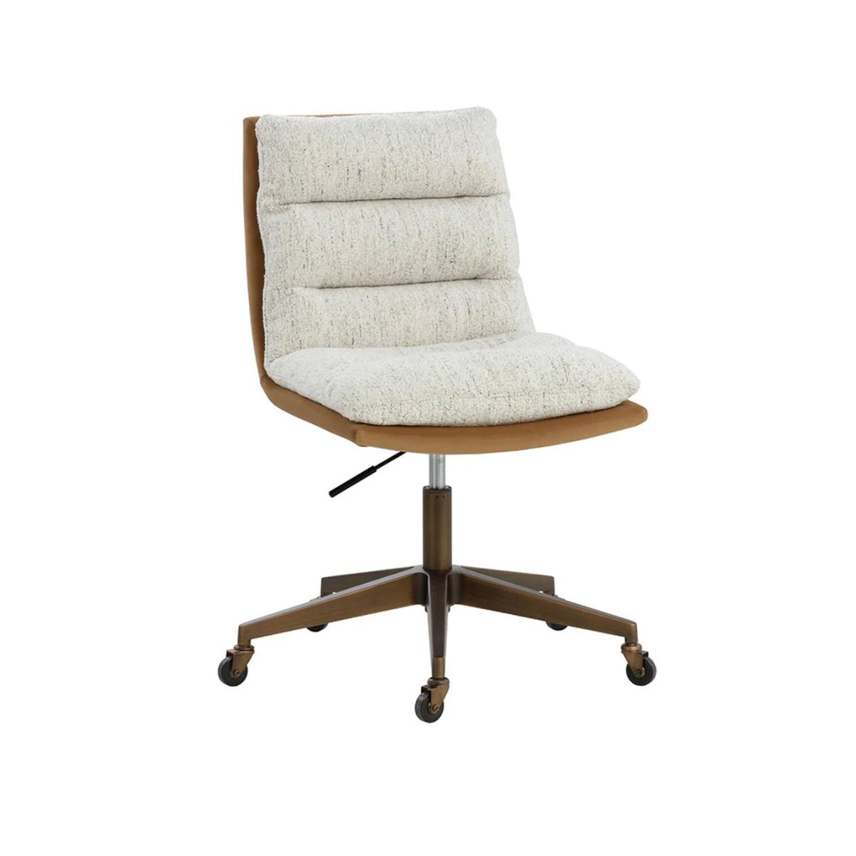 Stinson Ivory & Camel Office Chair | Bone & Brass