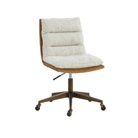 Stinson Ivory & Camel Office Chair | Bone & Brass