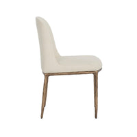 Nestor Alabaster & Antique Brass Dining Chair - Chair Side View | Bone & Brass