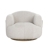 Tadeo Dove Cream Swivel Armchair