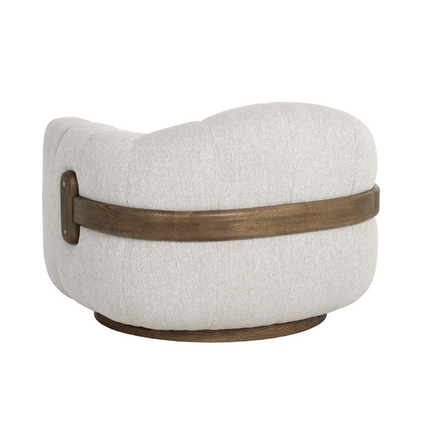 Tadeo Dove Cream Swivel Armchair