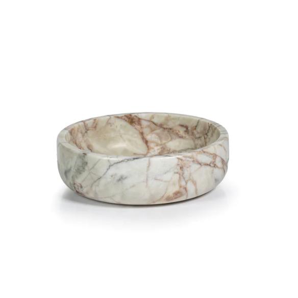 Rosso Verona Marble Bowl, Medium | Bone & Brass