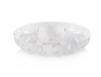 Opal White Chip and Dip Serving Bowl