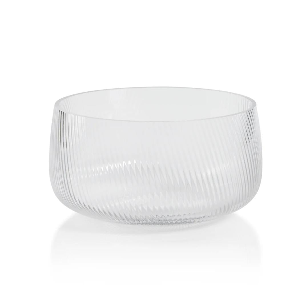 Chatham Rippled Glass Serving Bowl | Bone & Brass