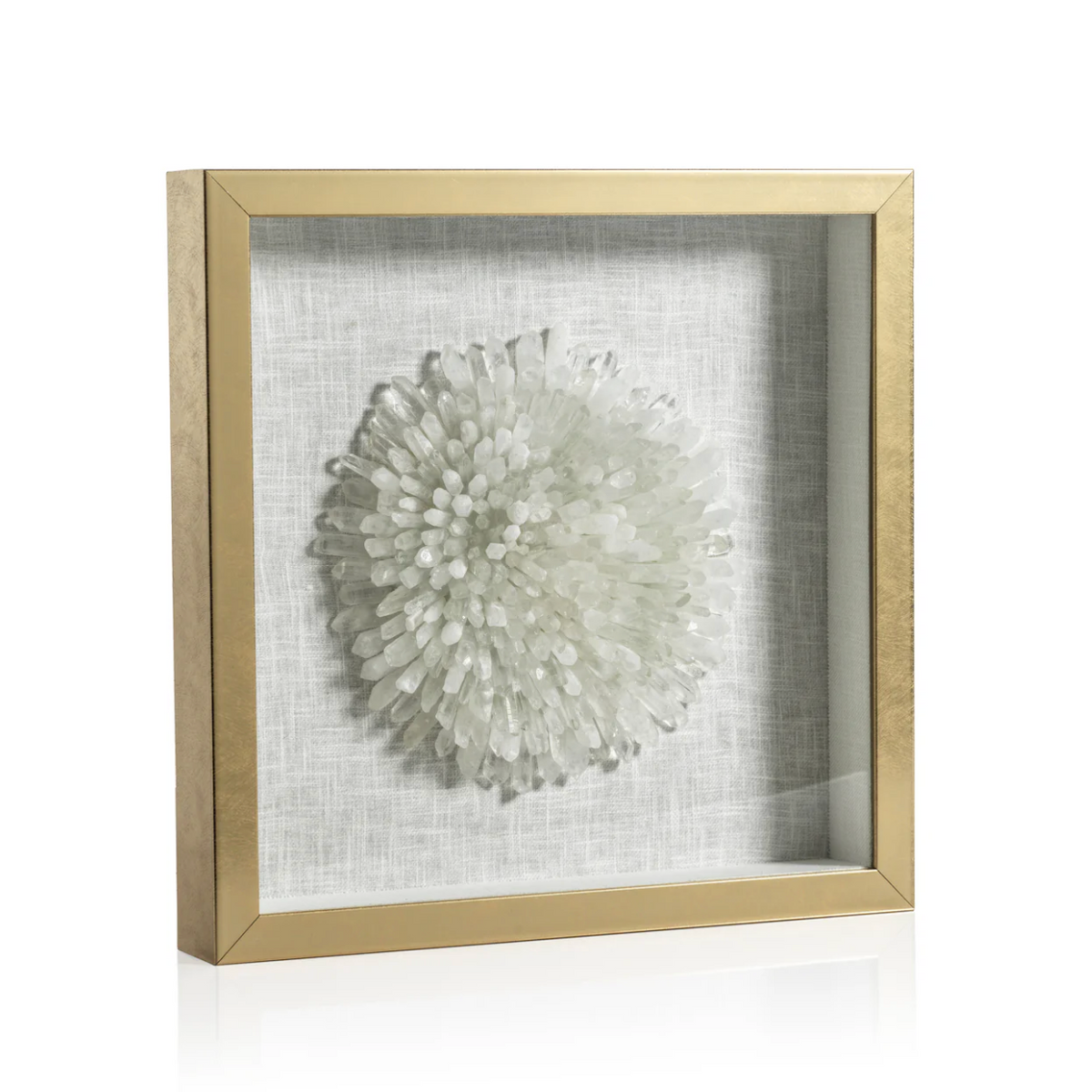 Gold Framed Crystal Flower Artwork