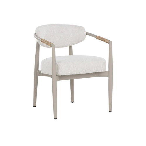 Marita Outdoor Dining Armchair - Greige | Bone & Brass