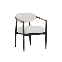 Marita Outdoor Dining Armchair - Black - Louis Cream | Bone & Brass