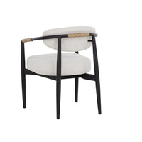 Marita Outdoor Dining Armchair - Black - Louis Cream - Outdoor Chair View | Bone & Brass