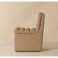 Norm Rolling Dining Chair - Copley Latte - Chair Side View | Bone & Brass
