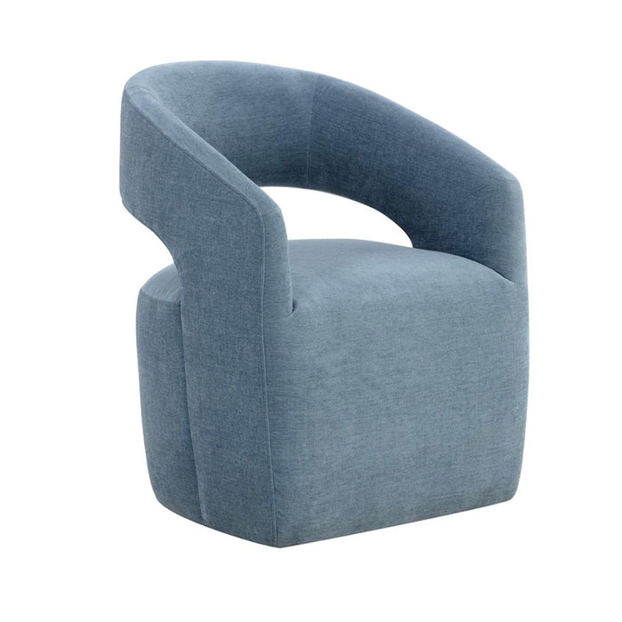 Lloret Rolling Dining Armchair - Danny Iceberg | Bone & Brass