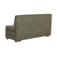 Radcliff Pine Green Dining Banquette - Chair Side View | Bone & Brass