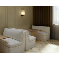 Donatella Alabaster Dining Banquette - Chair Side View | Bone & Brass