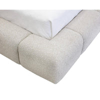 Olena Bed - Queen - Santa Cruz Oatmeal - Bed Side View | Bone & Brass