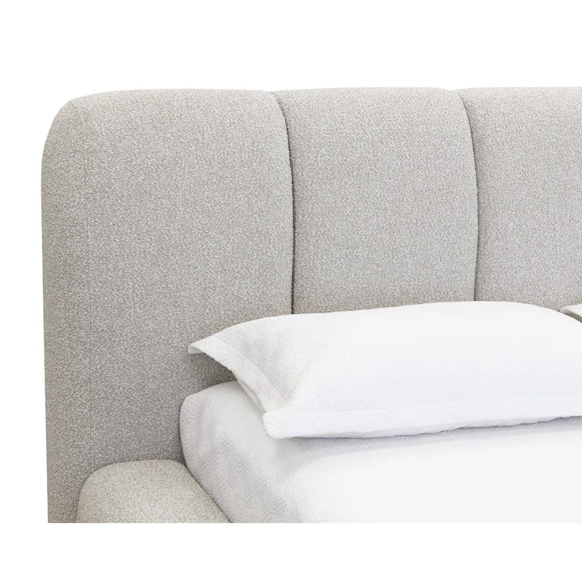Olena Bed - Queen - Santa Cruz Oatmeal - Bed Headboard Detail | Bone & Brass