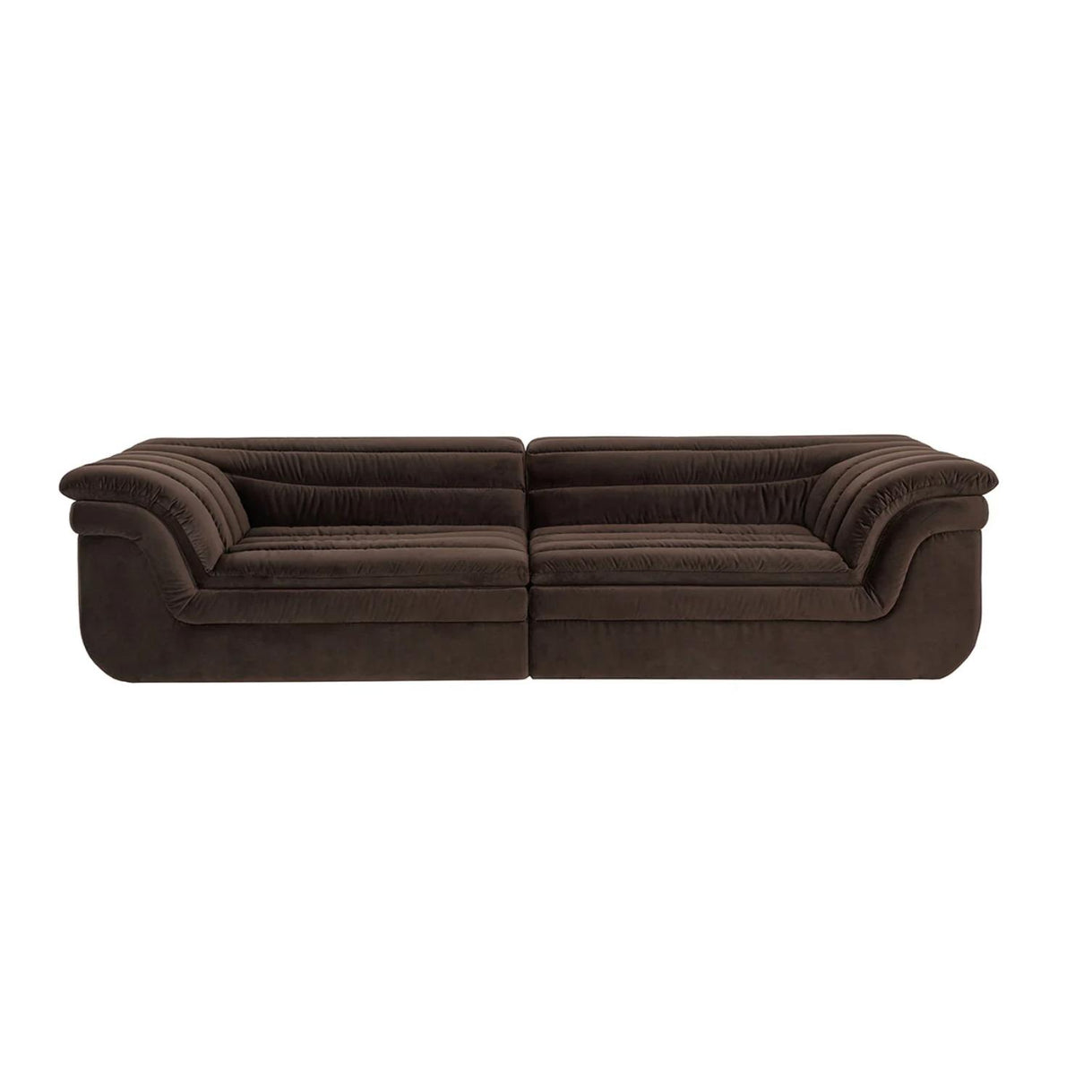 Bello Mink Brown Sofa - Sofa View | Bone & Brass
