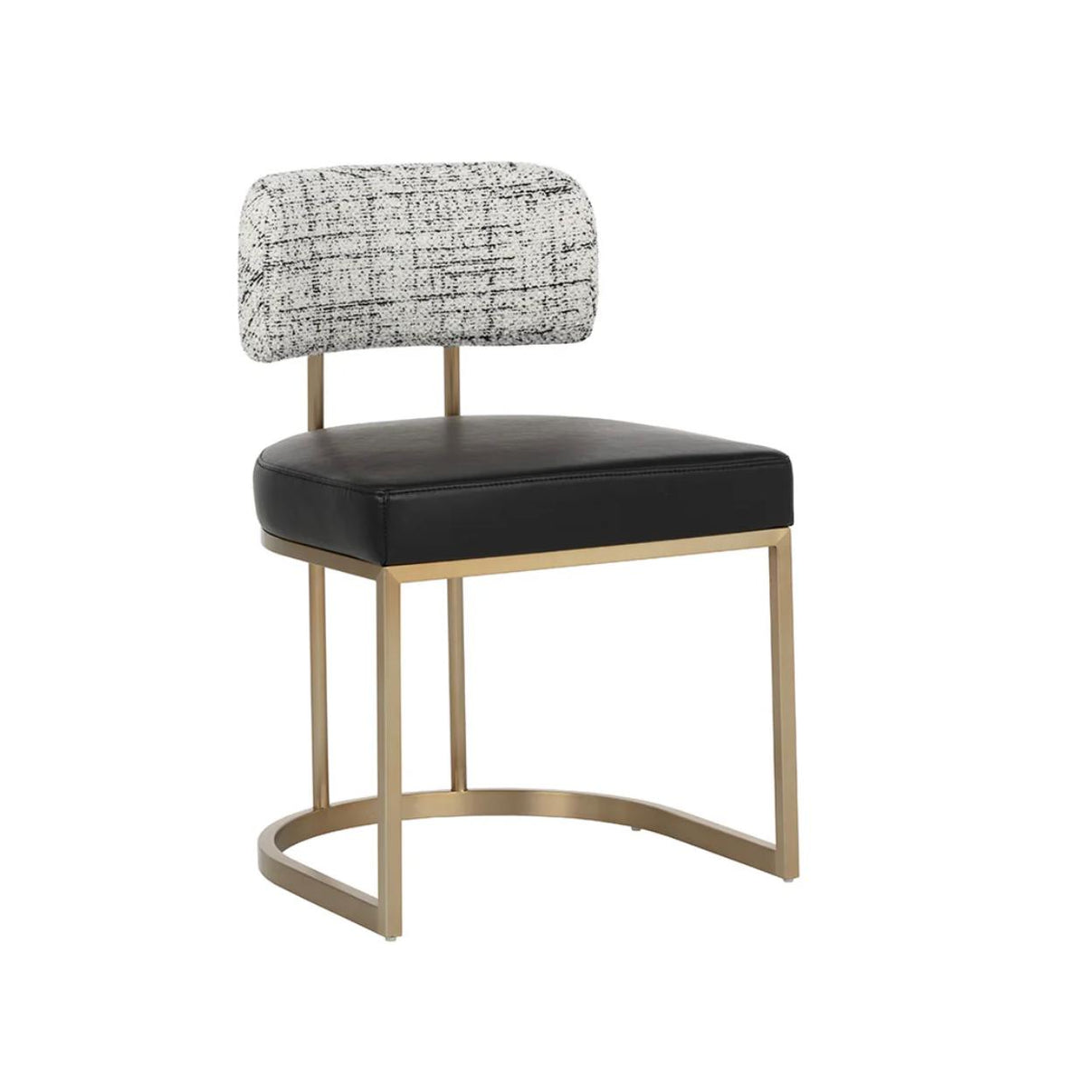 Larissa Dining Chair - Bravo Black|Halton Birch | Bone & Brass