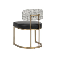 Larissa Dining Chair - Bravo Black|Halton Birch - Chair Side View | Bone & Brass
