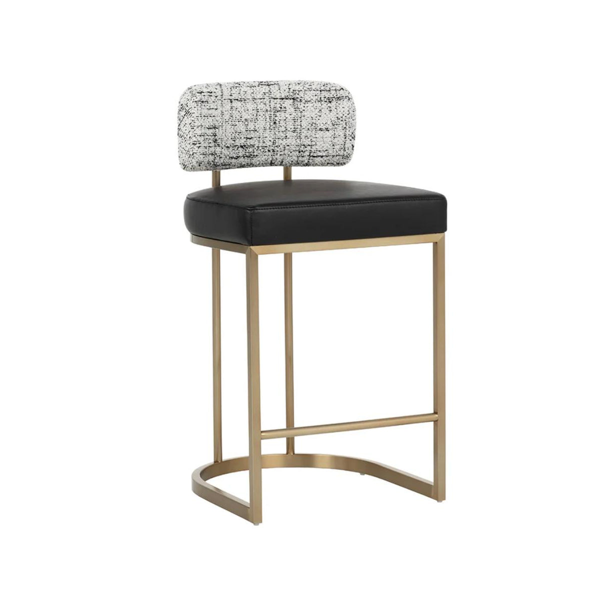 Larissa Counter Stool - Bravo Black|Halton Birch | Bone & Brass