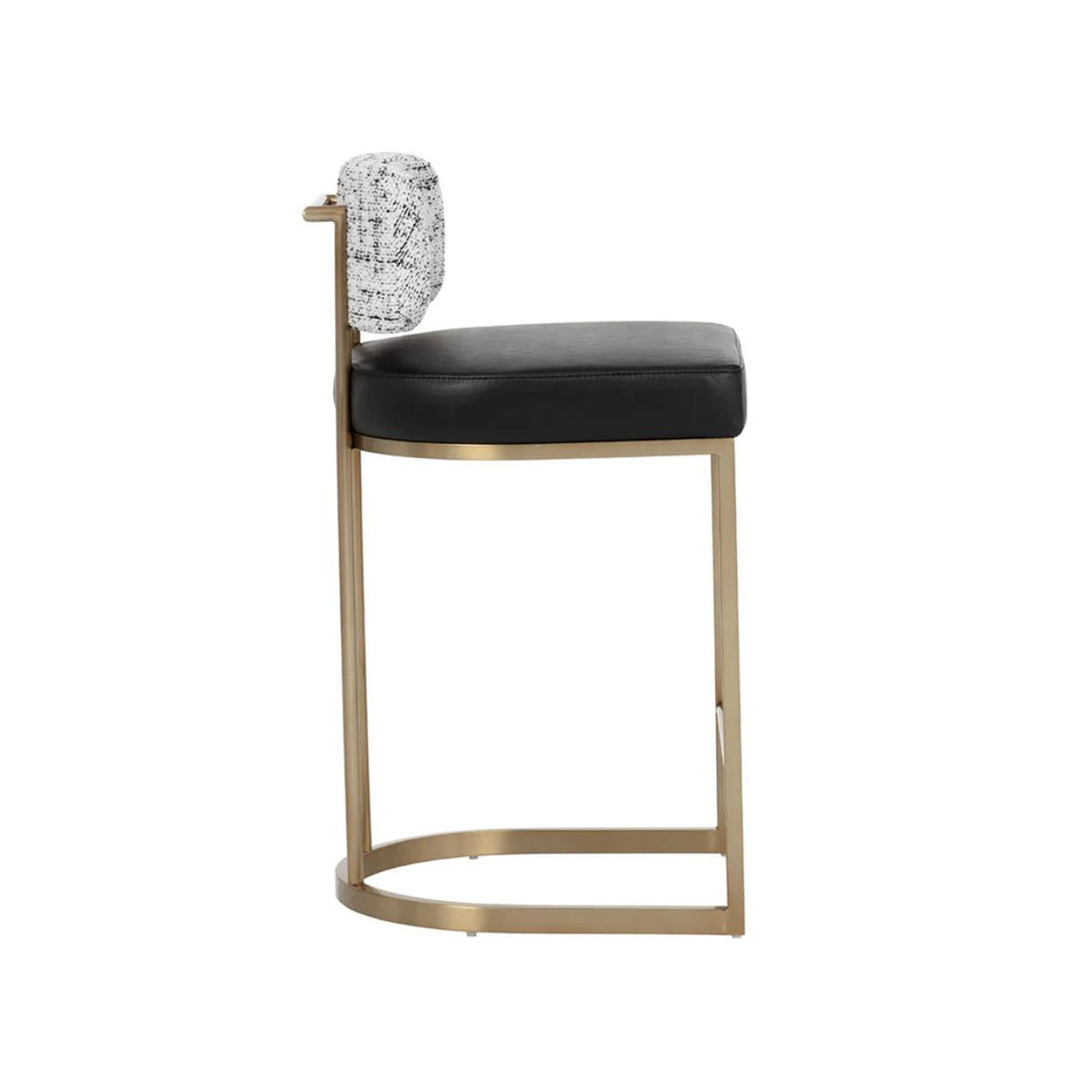 Larissa Counter Stool - Bravo Black|Halton Birch - Stool Seat Detail | Bone & Brass
