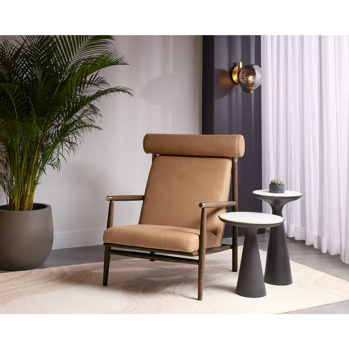 Dionis Grey Glass & Gold Sconce