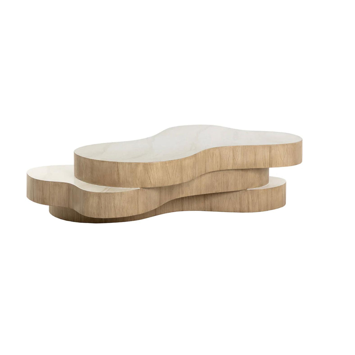 Geddes Cream Triple Tier Coffee Table - Table Detail | Bone & Brass