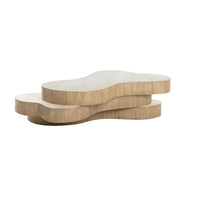 Geddes Cream Triple Tier Coffee Table - Table Detail | Bone & Brass