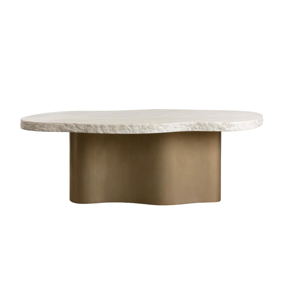 Idris Concrete & Antique Brass Dining Table - Table Detail | Bone & Brass