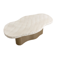 Idris Concrete & Antique Brass Dining Table