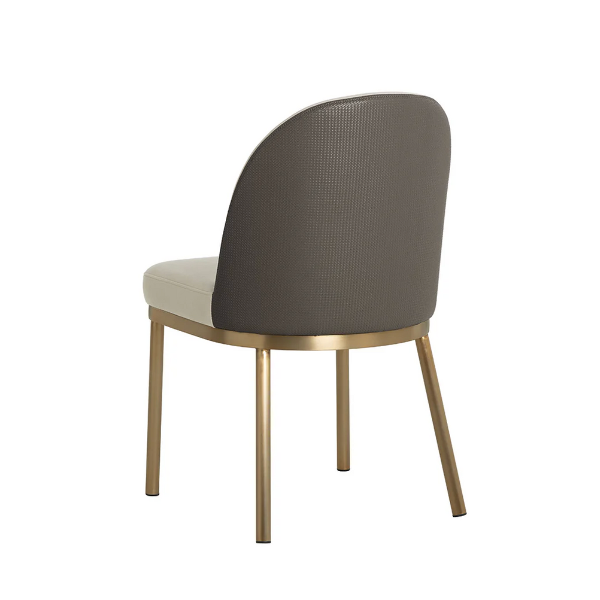 Lavania Two-Toned Taupe & Brass Dining Chair